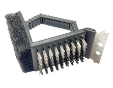 Щітка для чищення гриля-барбекю зі скребком та губкою 60мм (117830)