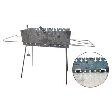 Мангал - валіза з гриль-полицями KS-UKR 2мм x 8шп + кочерга (S5005)