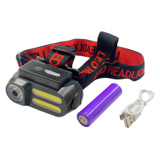 Ліхтар налобний BL 1LED x 2COB x Li-Ion (152-BL611-AVM128)