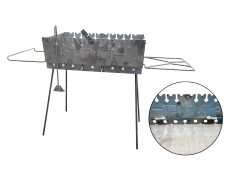 Мангал-валіза з гриль-полицями KS-UKR 2мм x 6шп + кочерга (S5004)